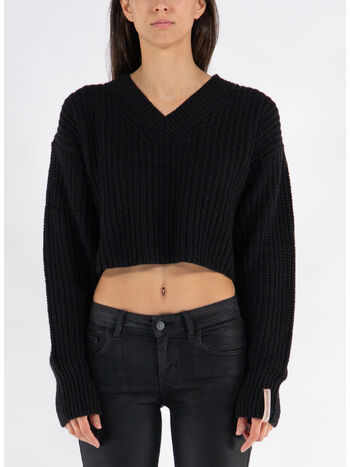MAGLIA SCOLLO V, NERO, small
