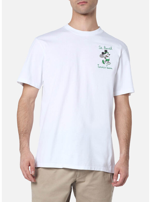 T-SHIRT A MANICA CORTA CON STAMPA E RICAMO TOPOLINO DISNEY SPECIAL EDITION, 02320F 01N EMB, medium