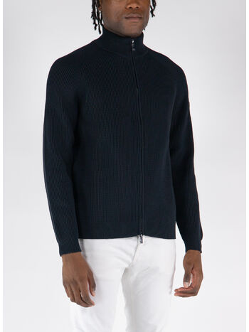 MAGLIONE AMOS, 60 BLUE BLACK, small