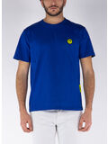 T-SHIRT IN JERSEY DI COTONE CON STAMPA LOGO, BW013 DAZZLING BLUE, thumb