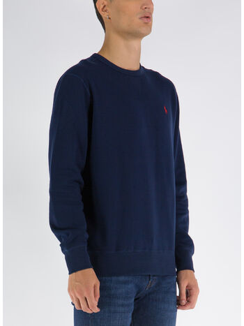 FELPA GIROCOLLO CON LOGO RICAMATO, CRUISE NAVY, small