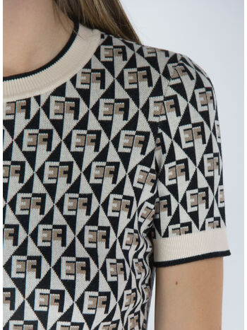 MAGLIA DISEGNO ROMBI, 685 NEROBURRO, small