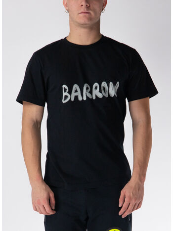 T-SHIRT OVERSIVE CON STAMPA UNISEX, 110 NERO/BLACK, small