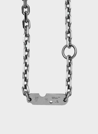 COLLANA CON PENDENTE CON LOGO STRUTTURATO, 7200SILVER, small