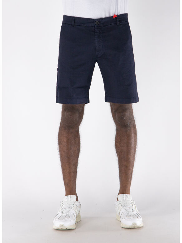 SHORT CHINO STRETCH GABARDINE, 160 BLU NAVY, medium