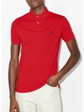 POLO A MANICHE CORTE CON LOGO RICAMATO, RED, thumb