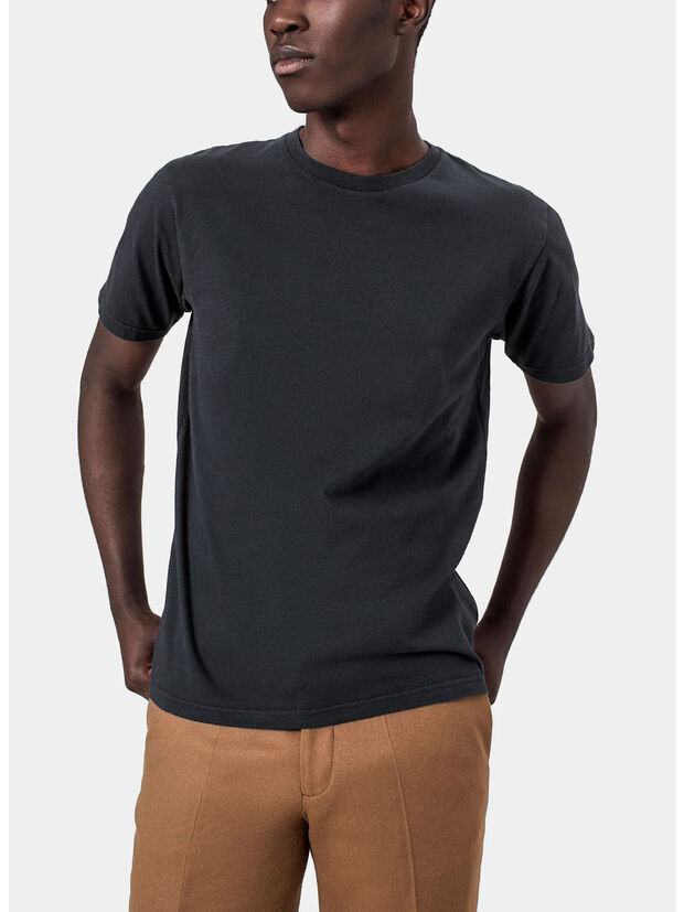 T-SHIRT CLASSIC ORGANIC TEE, Faded Black, large