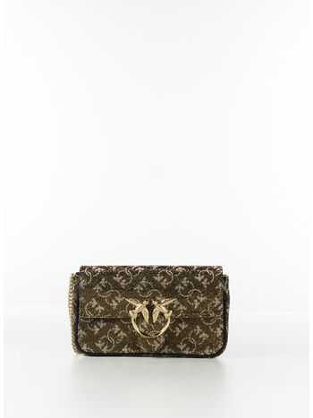 BORSA LOVE CON STRASS, LH3Y BRONZO ORO, small