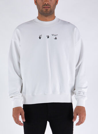 FELPA SPRAY MARKER SKATE CREWNECK, 0145WHITEBLUE, small