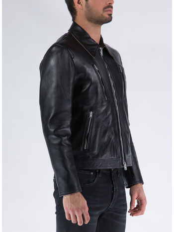 GIACCA IN PELLE, 99 BLACK, small