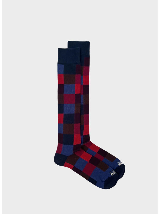 CALZA GEOMETRIC UNISEX, 0105 BLU MULTICOLOR, large