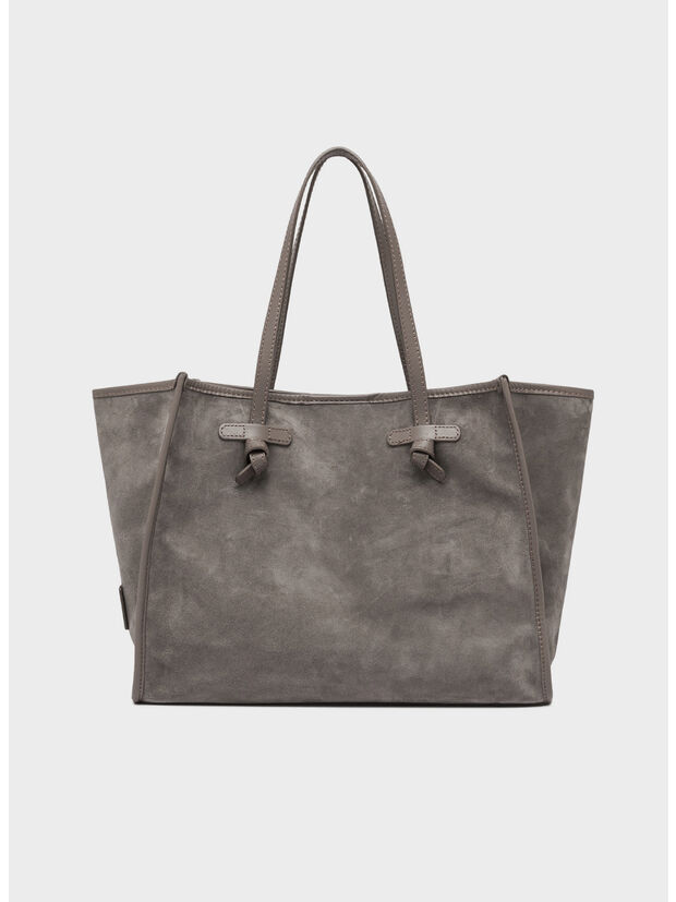 BORSA TOTE IN PELLE, 9210 LIGHT GREY, large