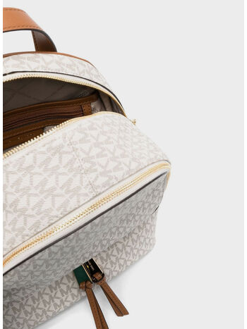 ZAINO RHEA MEDIO CON LOGO, VANILLA, small