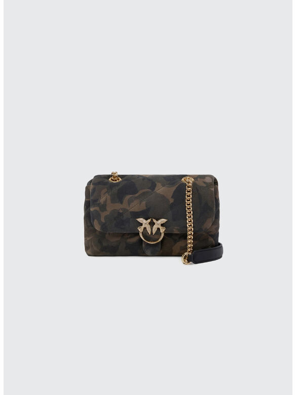 BORSA LOVE PUFF MINI CL SUEDE PRINT, ST3Y MULT.MILITAR GREEN-GOLD, medium