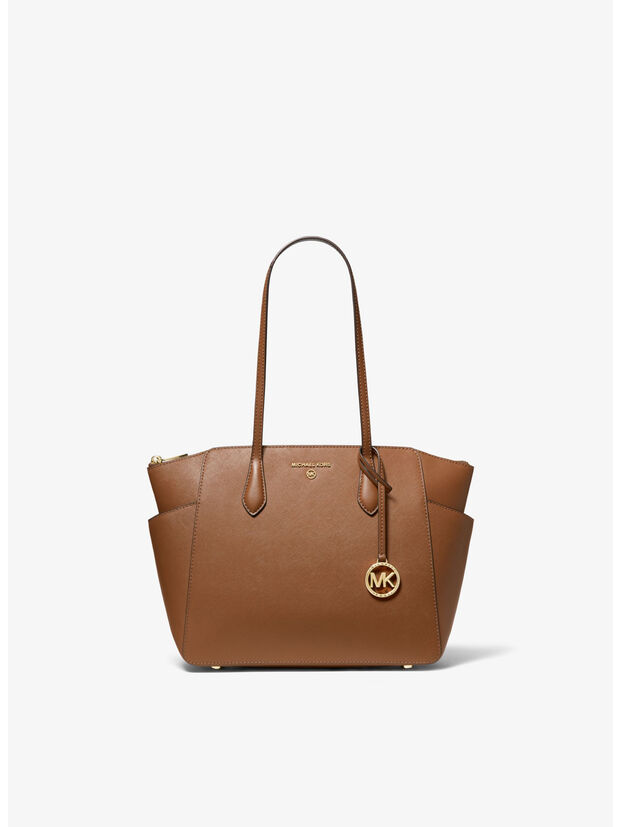 BORSA TOTE MARILYN MEDIA IN PELLE SAFFIANO, 230 LUGGAGE, large