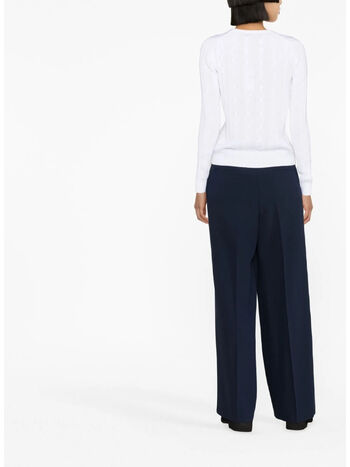 MAGLIONE SCOLLO V, WHITE, small