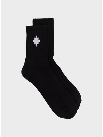 CALZINI CROSS SIDEWAY, 1001 BLACK WHITE, small