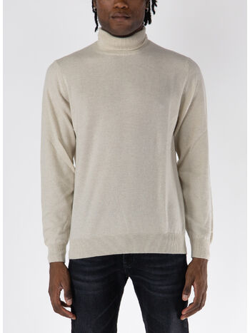 MAGLIONE A COLLO ALTO, 030 BEIGE, small