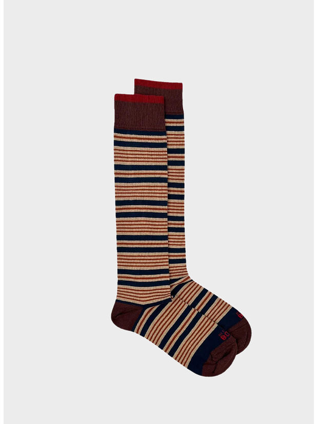 CALZA JAPAN STRIPES UNISEX, 0287 OTTANIO / MULTICOLOR, large