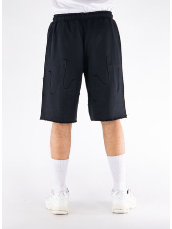 SHORTS RIPPED FLAME, NERO, small