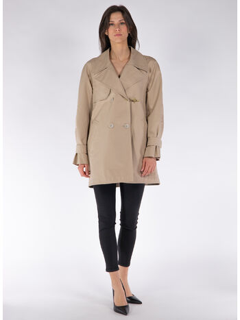 CAPPOTTO JACQUELINE PEACOAT A DOPPIOPETTO, C807 NOCCIOLA CHIARO, small