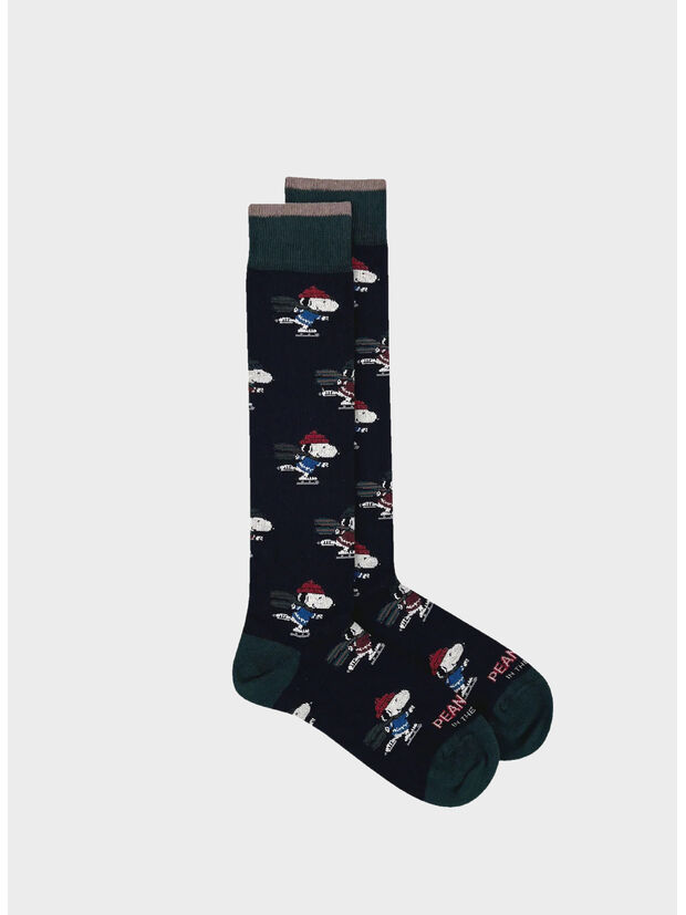 CALZA SNOOPY SKATING ALLOVER UNISEX, 0004 BLU, large