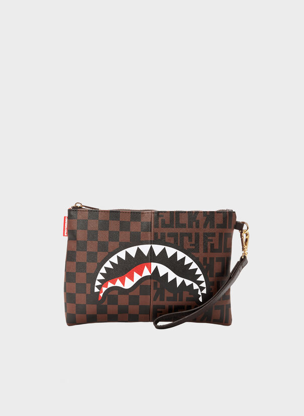 SPRAYGROUND POCHETTE SPLIT THE CHECK Bianco, Marrone, Nero, Rosso Uomo |  Selecteur