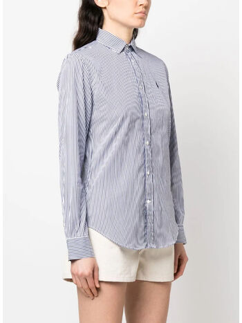 CAMICIA A RIGHE, WHITE/FALL ROYAL, small