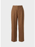 PANTALONE IN MISTO LINO, 600 CUOIO, thumb