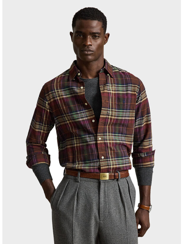 CAMICIA CHECK, 6890C BROWN GREEN MULTI, large