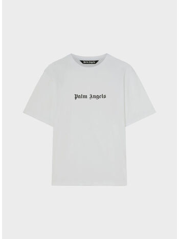 T-SHIRT LOGO SLIM TEE, 0110 WHITE BLACK, small