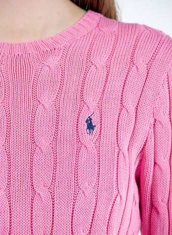 MAGLIONE A TRECCE, 093HARBORPINK, small