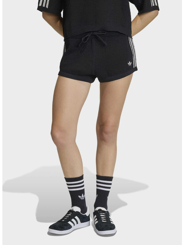 SHORT A MAGLIA ALL'UNCINETTO, , large