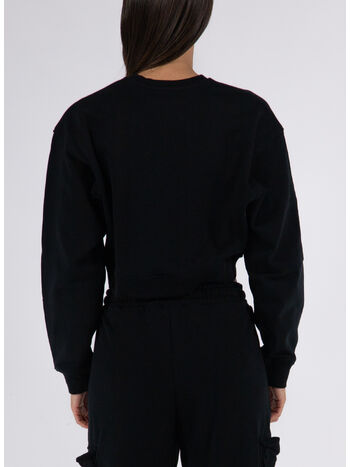 FELPA CROP GIROCOLLO, NERO, small