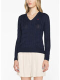 MAGLIONE SCOLLO V, HUNTER NAVY, thumb