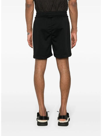 SHORTS SPORTIVI CON LOGO, 1003 BLACK OFF WHITE, small