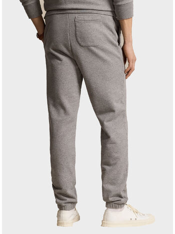 PANTALONE FLEECE CON LOGO, DARK VINTAGE HEATHER, small