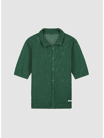 CAMICIA CROCHET, GREEN, small
