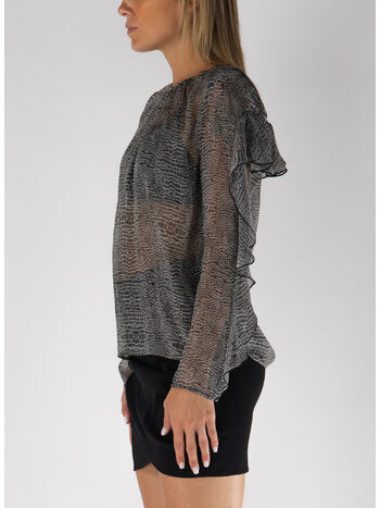 CAMICIA CON ROUCHES, 110 NERO, small
