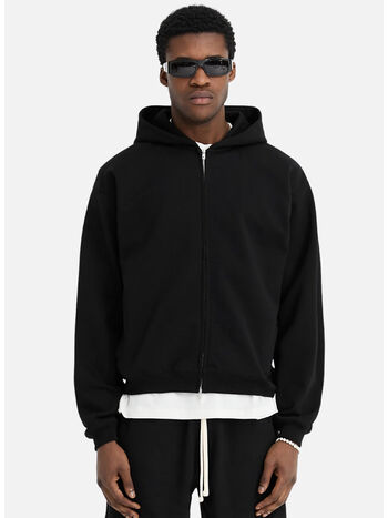 FELPA INITIAL BOXY OVERSIZED ZIP THROUGH, , small