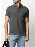 POLO A MANICE CORTE CON PATCH LOGO, BARCLAY HEATHER, thumb