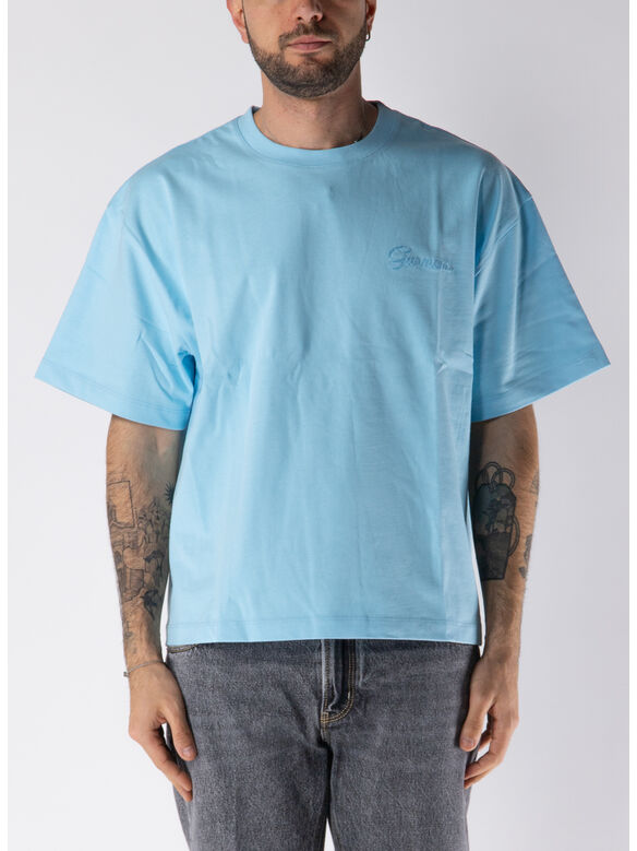 T-SHIRT CLASSIC EMBROIDERY LOGO BOXY, SKB SKY BLUE, medium