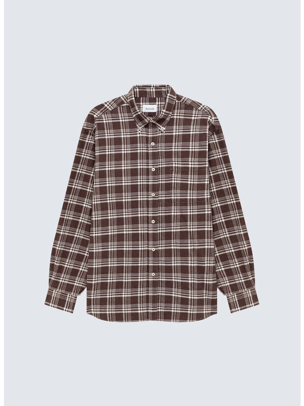 CAMICIA AMERICA, C0796 CHECK WASHED MAROON, large