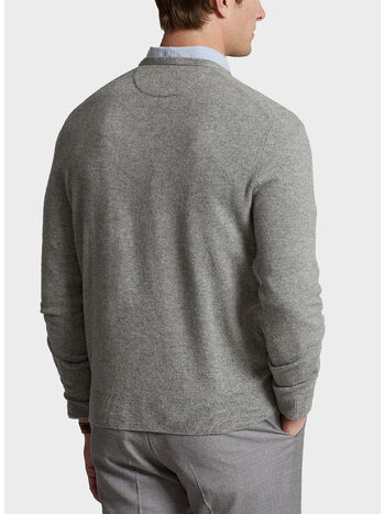 MAGLIONE GIROCOLLO, FAWN GREY HEATHER, small