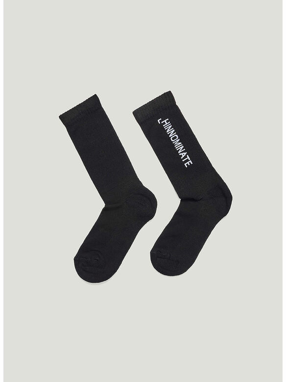 CALZINI CON LOGO, NERO, medium