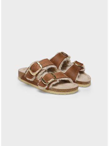 CIABATTA ARIZONA BIG BUCKLE SHEARLING, COGNAC, small
