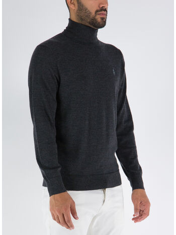 PULLOVER A COLLO ALTO, DARK GRANITE HTHR, small