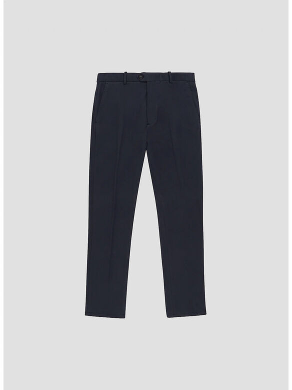 PANTALONE CHINO FLEECE, 851 BLU NOTTE, medium