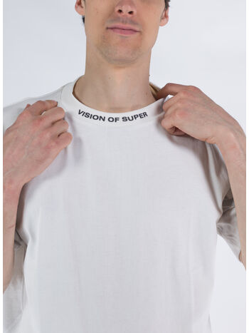 T-SHIRT WITH GREY FLAMES, WHITE, small