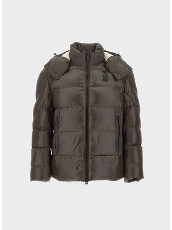 GIUBBOTTO KIERNAN, 382EB  MARRONE SCURO int. GRIGIO NEBBIA, small